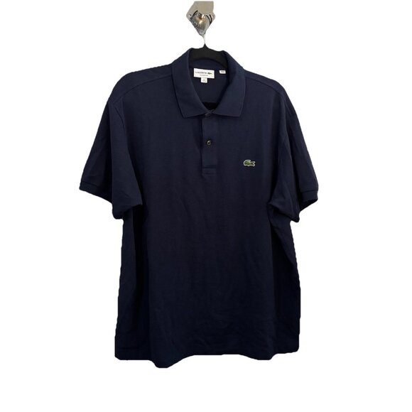 Lacoste Polo Navy Short Sleeve Shirt Embroidered Logo Classic Fit Size XXL - Picture 1 of 12